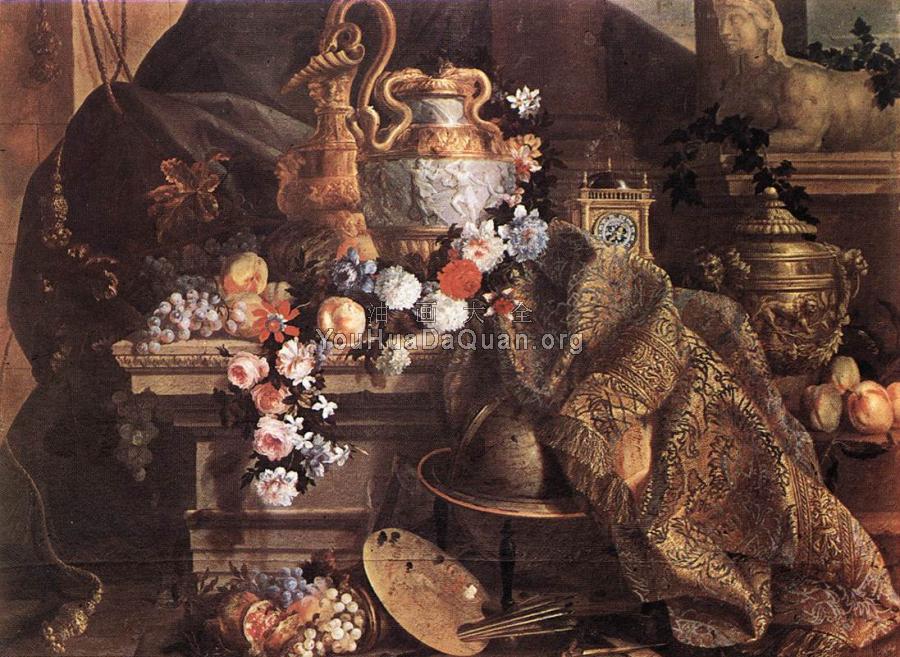 Still-Life of Flowers and Fruits - 让·巴蒂斯特·Monnoyer